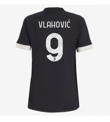 Lacne Ženy Futbalové dres Juventus Dusan Vlahovic #9 2023-24 Krátky Rukáv - Tretina